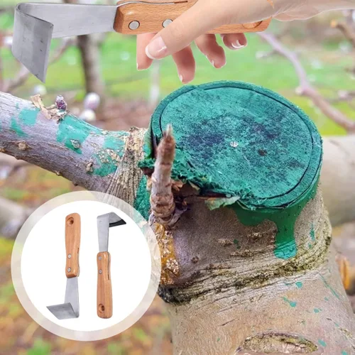Miniatura 9 de DOITOOL Cuchillo raspador de corteza de jardinería, herramienta manual ergonómica para quitar corteza de árbol para árboles frutales, cortador