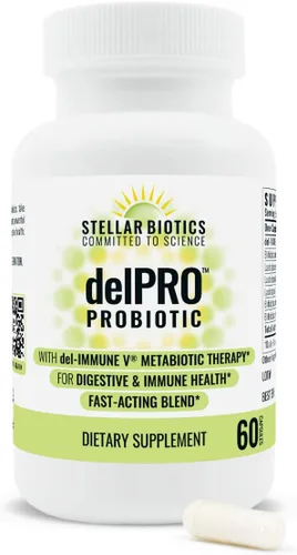 Miniatura 5 de Del-Immune V + Mezcla de probióticos y prebióticos Delpro de Stellar Biotics - Promueve la salud intestinal óptima, la digestión, el apoyo