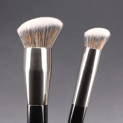 Miniatura 2 de Juego de 2 brochas de maquillaje para base, para difuminar, pulir, líquido, crema