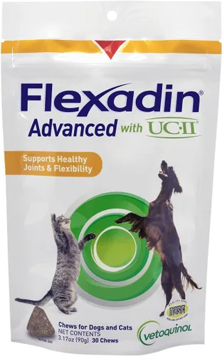 Miniatura 9 de Vetoquinol Flexadin - Suplemento avanzado de cadera y articulación con colágeno no desnaturalizado para perros, una masticable al día para el apoyo