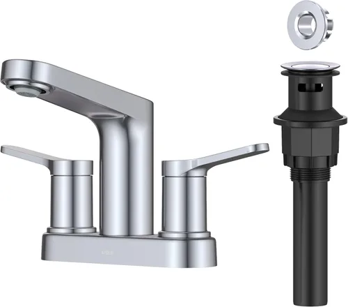 Miniatura 15 de KRAUS Indy Grifo de baño sin contacto con sensor táctil con caja de control y mezclador de temperatura en acero inoxidable libre de manchas, Acero