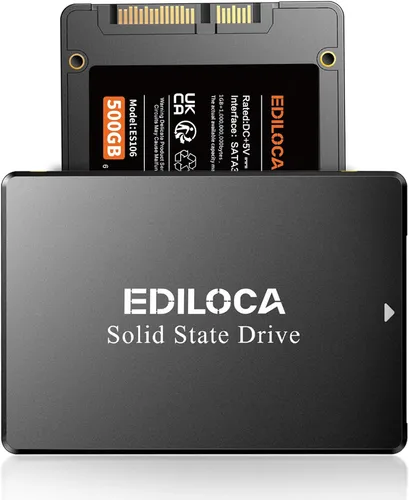 Miniatura 13 de Ediloca 128GB SSD Unidad interna de estado sólido de 2.5" SATA III 6Gb/s, velocidad de lectura de 500MB/s 3D TLC NAND, actualización de SSD SATA