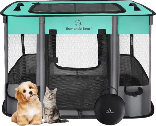 Corralito para perros, corralito para mascotas, corralito plegable para cachorros y gatos, carpa jaula portátil para ejercicio, cubierta de sombra