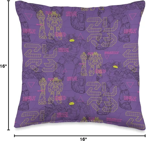 Miniatura 4 de PIXAR Disney Lightyear Emperor Zurg - Almohada con estampado, 16 x 16 pulgadas, multicolor