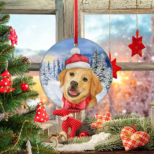 Miniatura 8 de Labrador Retriever Adorno de Navidad para perro para decoración del árbol de Navidad, copo de nieve, adorno de Navidad de invierno, adorno colgante