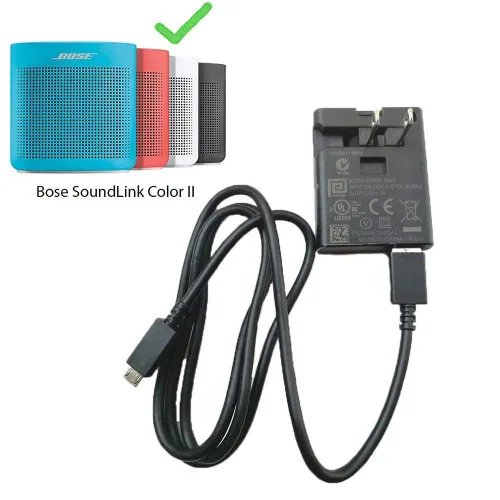 Miniatura 4 de Cable de carga USB de repuesto compatible con auriculares Bose SoundLink Revolve/Revolve+ Mini/Mini2/QC20/QC30/QC25/QC35 (3.3 pies/negro)