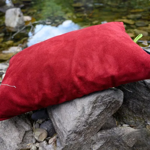 Miniatura 7 de ZOOOBELIVES Almohada de camping rellena de plumón para viajes, funda suave lavable, cojín de campamento pequeño para cuello y soporte lumbar sobre