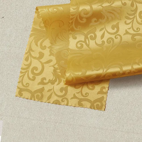 Miniatura 7 de Manyshofu 5 caminos de mesa de satén dorado – 12 x 108 pulgadas, decoración de damasco, impresión jacquard brillante y suave de boda para banquetes
