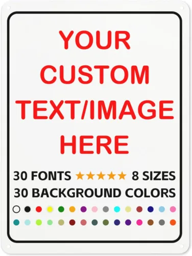 Miniatura 13 de Letreros personalizados para negocios al aire libre de metal con texto en inglés «Make Your Own 12X12» Letrero personalizado para jardines al aire
