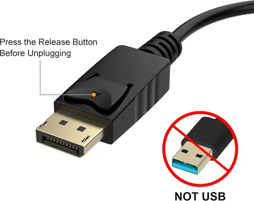 Miniatura 2 de Moread Adaptador 4K DisplayPort (DP) a HDMI, paquete de 2, puerto de pantalla unidireccional chapado en oro, convertidor de pantalla de computadora