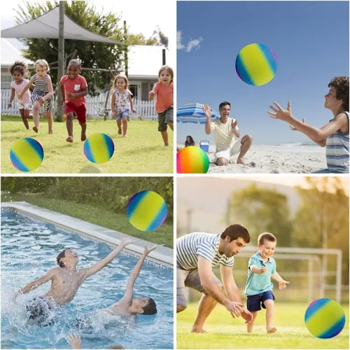 Miniatura 7 de Bola de patio de recreo, Kickball de 8.5 pulgadas para niños y adultos, para interiores y exteriores, balón de balonmano, juego de cuatro bolas