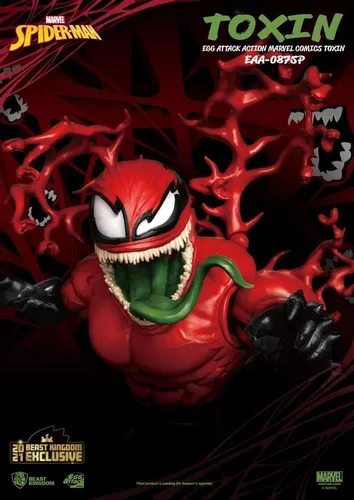 Miniatura 8 de Beast Kingdom Marvel Comics: Toxin EAA-087SP - Figura de acción de ataque de huevo, multicolor