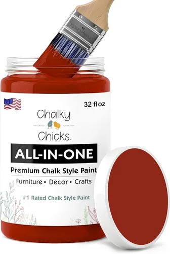 Miniatura 186 de Chalky Chicks - Pintura mate a la tiza, no requiere lijado, 4 onzas líquidas, color gris oscuro (Gun Metal Gray), para muebles, pintura sin Gris
