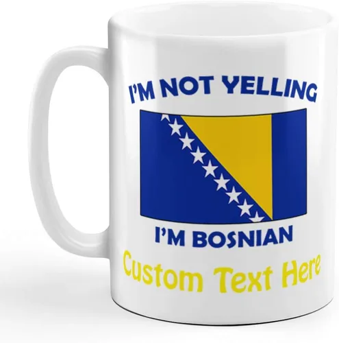 Miniatura 7 de Taza de té de café con texto en inglés "I M Not Yelling I Am Bosnian Bosnian Bosnians - Taza de té para Navidad, Hanukkah, regalo para hombres
