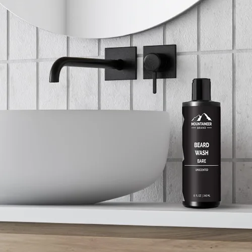 Miniatura 6 de Mountaineer Brand Lavado de barba para hombres Champú para barba 100% natural Espuma suavizante de limpieza gruesa para cabello y piel Hidrata