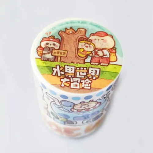 Miniatura 22 de Alideco - Cintas adhesivas decorativas pequeñas de mochi washi, ideales para suministros de diario, manualidades, álbum de recortes, bricolaje