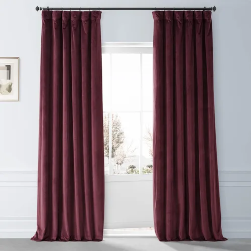 Miniatura 28 de HPD Half Price Drapes Signature - Cortinas opacas de terciopelo extra anchas para dormitorio (1 panel), 100 pulgadas de ancho x 84 pulgadas de Verde