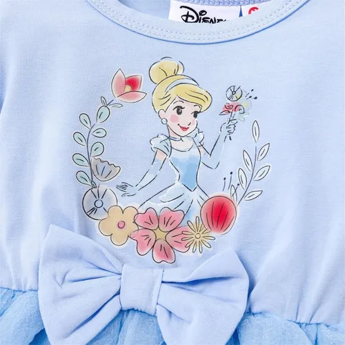 Miniatura 5 de Disney Vestido de princesa con estampado de tutú para niña, con volantes, manga larga, tutú para fiesta