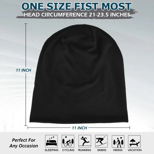 Miniatura 3 de EINSKEY Gorro ligero holgado para hombres y mujeres, gorro de algodón fino de gran tamaño, gorro de quimioterapia, gorro para dormir nocturno