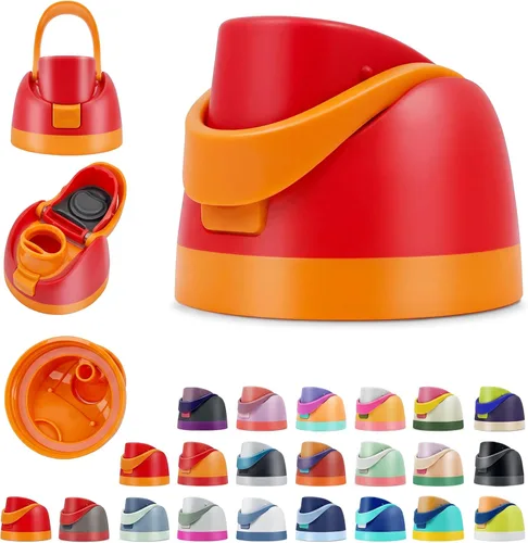 Miniatura 25 de Tapa de repuesto compatible con botella de agua Owala FreeSip a prueba de fugas, tapa abatible reutilizable, accesorio para vasos de 16 onzas, 24