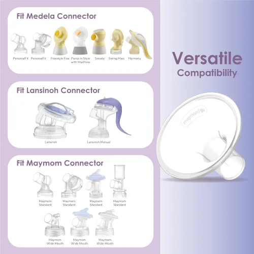 Miniatura 3 de Maymom Brida de protección de pecho compatible de 0.669 in para extractor de leche y válvula Lansinoh. Piezas de bomba Lansinoh no originales.