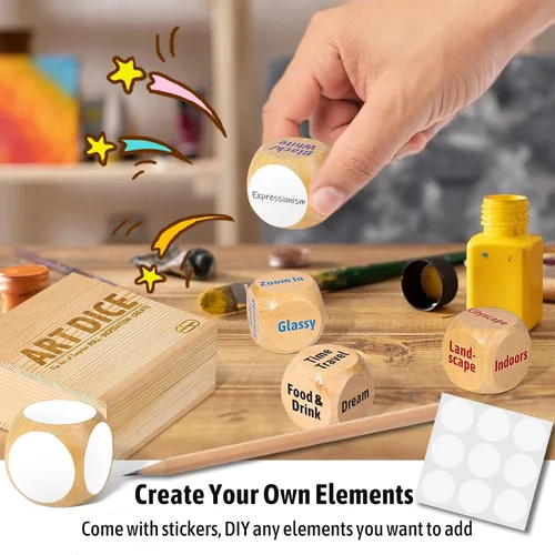 Miniatura 5 de Garybank Inspiration - Dados artísticos para artistas, con tarjetas de principios de dibujo, rueda de color y conocimiento de pintura, suministros