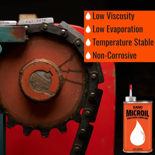 Miniatura 2 de Kroil Microil Lubricante de precisión – Aceite de goteo de baja viscosidad – Lubricante antioxidante para relojes, micrómetros y pequeños mecanismos