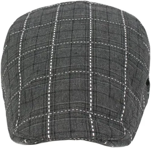 Miniatura 2 de WITHMOONS Compruebe Newsboy Sombrero de algodón Cabbie Conducción Caza Golf Gorra plana YZ30153