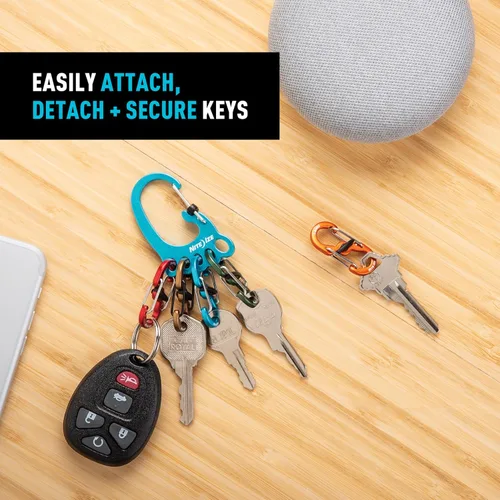 Miniatura 21 de Nite Ize Bigfoot Locker KeyRack - Soporte de acero inoxidable para coche, casa y otras llaves - Mosquetón con S-Biners - Capacidad para 15 llaves a