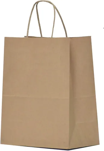 Miniatura 13 de Qutuus Bolsas de papel blanco con asas a granel, 100 bolsas de regalo blancas de 8 x 4.5 x 10 pulgadas, bolsas de papel kraft reciclables, bolsas