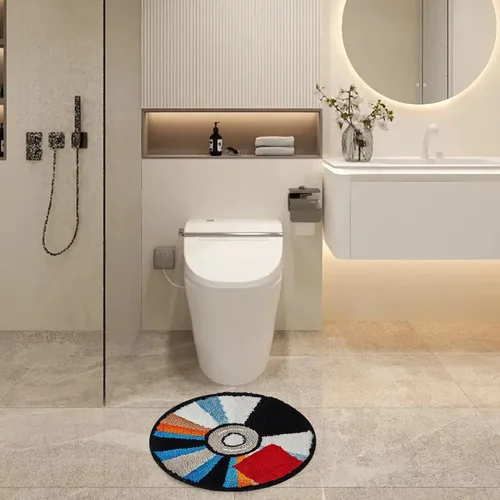 Miniatura 2 de Alfombra de CD - Alfombra de baño con mechones de 24 pulgadas Hypebeast antideslizante, alfombras de discos geniales y alfombra estética