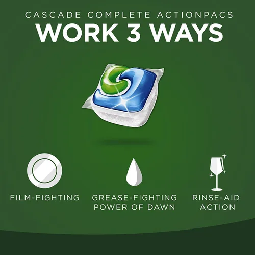 Miniatura 2 de Cascade #1 Complete 12x Power ActionPacs Detergente para platos: aroma fresco - 90