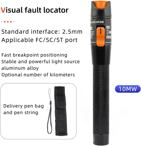 Miniatura 3 de FTTH - Kit de herramientas de terminación de montaje de conexión en frío de fibra óptica con cuchilla de fibra FC-6S Localizador de fallas visuales