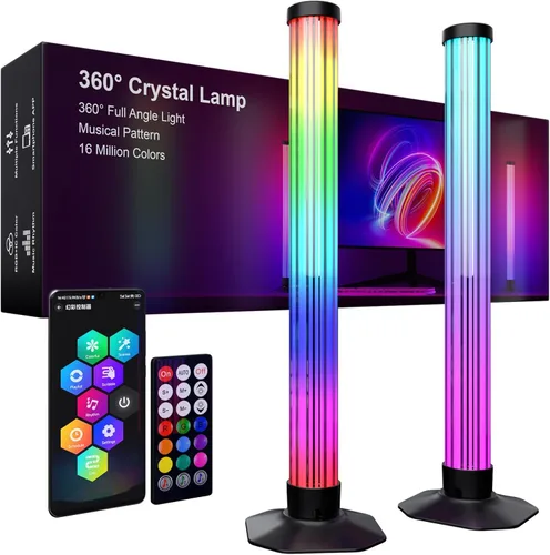 Miniatura 8 de MIHEAL Lámpara LED RGB con barra de luz, kit de inicio de torre de iluminación inteligente con control remoto para PC, TV, sala de juegos y carcasa