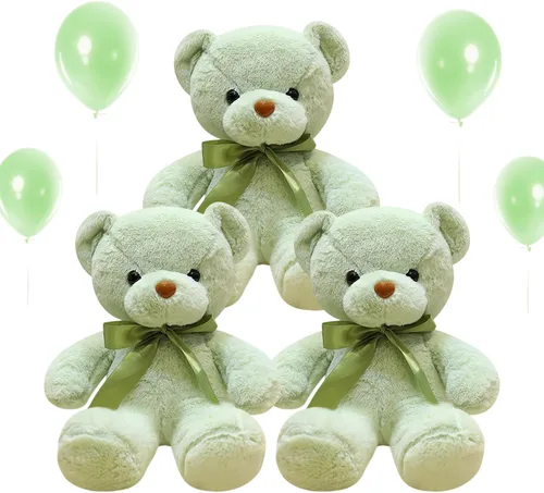 Miniatura 22 de 3 piezas de oso de peluche de 13.5 pulgadas, suave, de peluche, a granel, lindos juguetes de peluche para niños, baby shower, cumpleaños