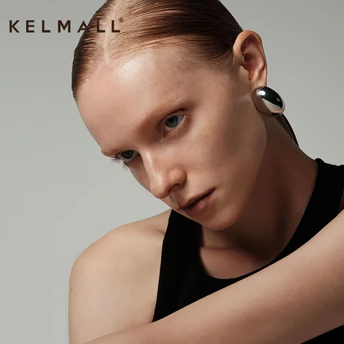 Miniatura 34 de KELMALL Aretes tipo argolla de oro de 14 quilates para mujer, hipoalergénicos, gruesos, redondos, no se deslustra, para orejas sensibles