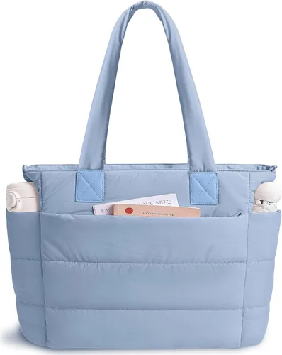 Miniatura 10 de Bolso de mano acolchado para mujer, bolso grande de enfermera, bolso de hombro con cremallera para trabajo y viajes