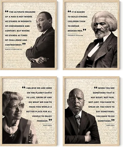 HAUS AND HUES Pósteres de historia negra para aula, arte afroamericano, decoraciones del mes de la historia negra y carteles afroamericanos para