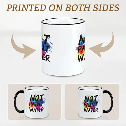 Miniatura 7 de Regalos para profesores de arte, taza de café con agua sin pintar de 11 onzas, regalos de agradecimiento para profesores de arte, artistas