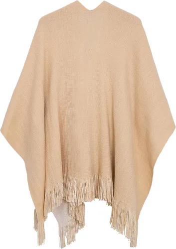 Miniatura 2 de Urban CoCo Poncho vintage de invierno para mujer, capa con borlas, chal envolvente