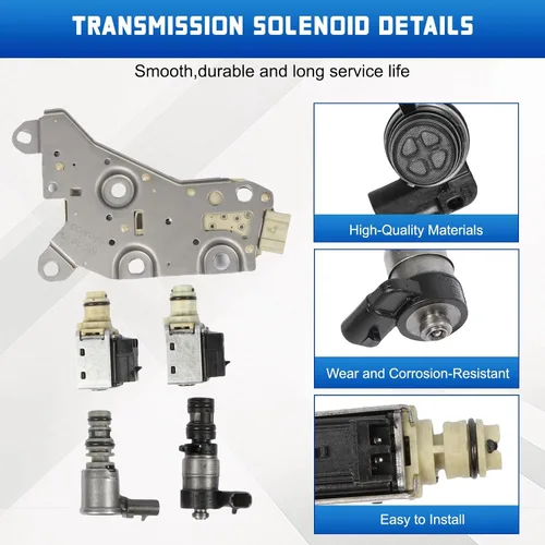 Miniatura 5 de Kessocco 1 juego 4T40E 4T45E Solenoide de transmisión automática con placa de control Kit de juego de solenoide de transmisión de repuesto