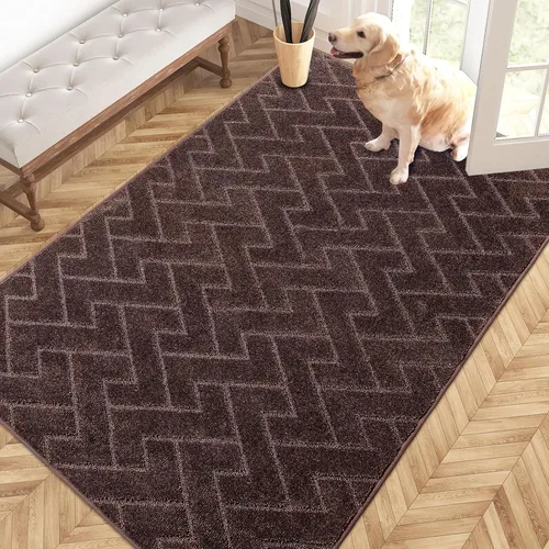 Miniatura 27 de PURRUGS Alfombra de fácil cuidado de 6 x 9 pies, antideslizante, lavable a máquina, tapete para puerta de perro, resistente a las manchas