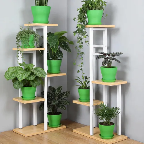 Miniatura 6 de Paquete de 20 macetas de plástico de 5.5 pulgadas con platillos, macetas decorativas modernas para flores, macetas decorativas de jardinería