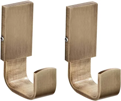 Flybath Gancho para abrigos, ganchos de latón antiguo para toallas de baño, cocina, soporte para camisas, montaje en pared, bronce cepillado,