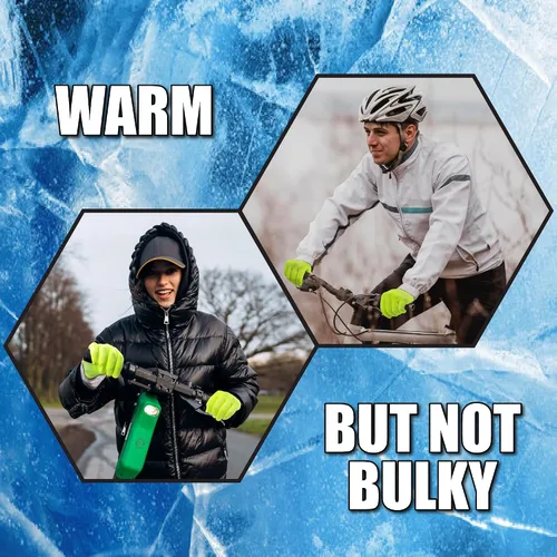 Miniatura 7 de Guantes de invierno cálidos antideslizantes para pantalla táctil y guantes térmicos de ciclismo para clima frío para hombres y mujeres, ideales