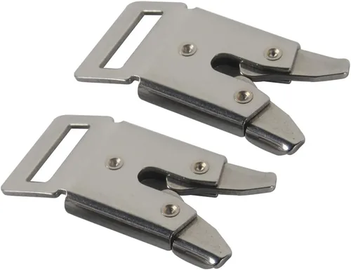 Miniatura 2 de eTone 1 par de clips de correa de cuello de transporte para Rolleiflex 2.8F 3.5E 2.8E 3.5F 3.5T 3.5C 2.8FX F4, plateado