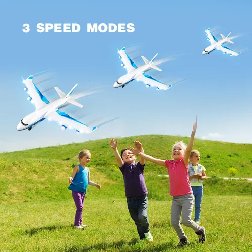 Miniatura 5 de 4DRC Aviones de espuma G2 con control remoto para niños y adultos, aviones RC con 3 baterías para principiantes y adultos, juguetes de avión regalos