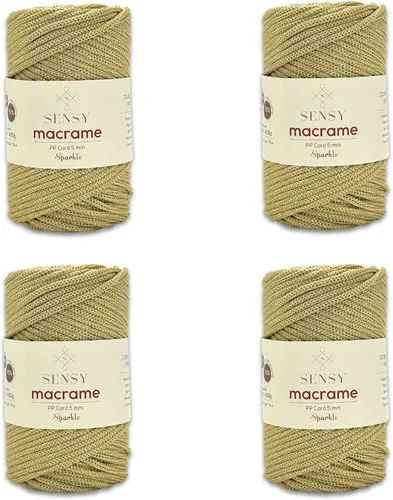 Miniatura 87 de Sensy - Cuerda de poliéster prémium de 0.197 in, 104 yardas, 100% polipropileno, cordón de macramé de 0.197 in, cuerda de ganchillo para bolsa