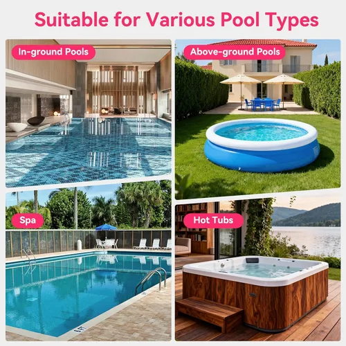 Miniatura 7 de Aspiradora de piscina inalámbrica con poste telescópico, potente succión de 30 GPM, filtración dual avanzada, batería reemplazable, tiempo