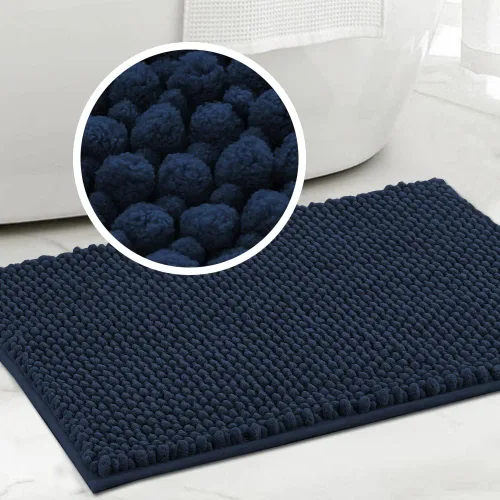 Miniatura 29 de Turquoize Alfombras de baño de felpilla antideslizante para baño, 17 x 24 pulgadas, extra suaves y absorbentes, lavables a máquina, perfectas
